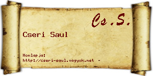 Cseri Saul névjegykártya